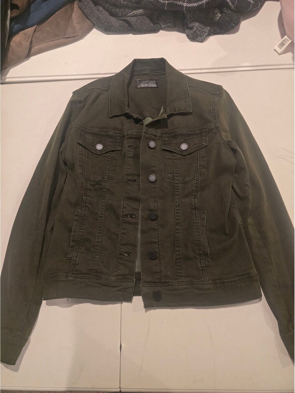 Articles of Society Women's Olive Green Denim Jacket Size S